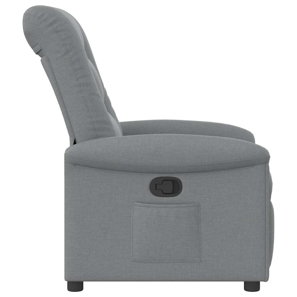 vidaXL Fauteuil relax Gris clair Tissu