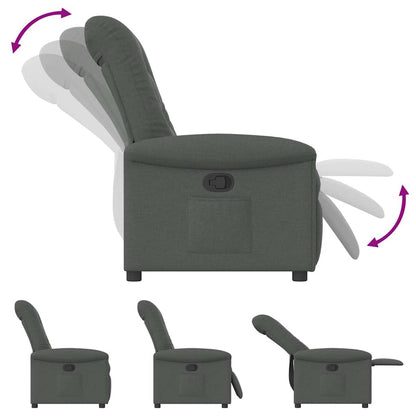 vidaXL Fauteuil de relaxation gris foncé en tissu