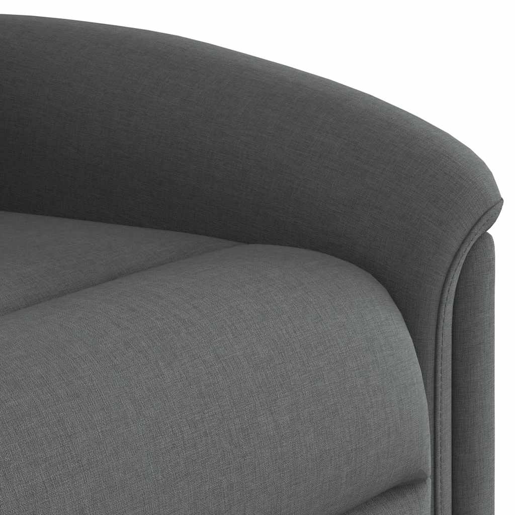 vidaXL Fauteuil de relaxation gris foncé en tissu