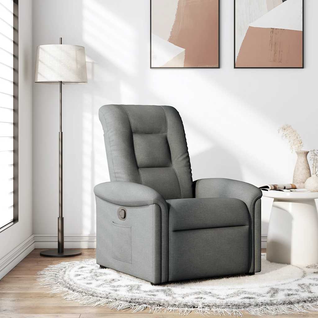 vidaXL Fauteuil de relaxation gris foncé en tissu