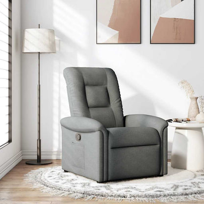 vidaXL Fauteuil de relaxation gris foncé en tissu