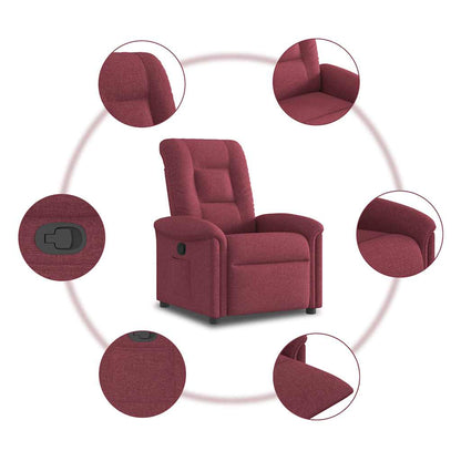 vidaXL Relaxsessel Weinrot Stoff
