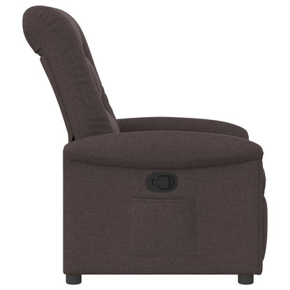 vidaXL Fauteuil relax marron foncé en tissu