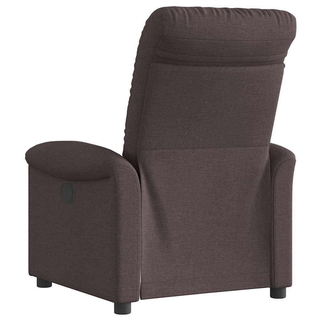 vidaXL Fauteuil relax marron foncé en tissu