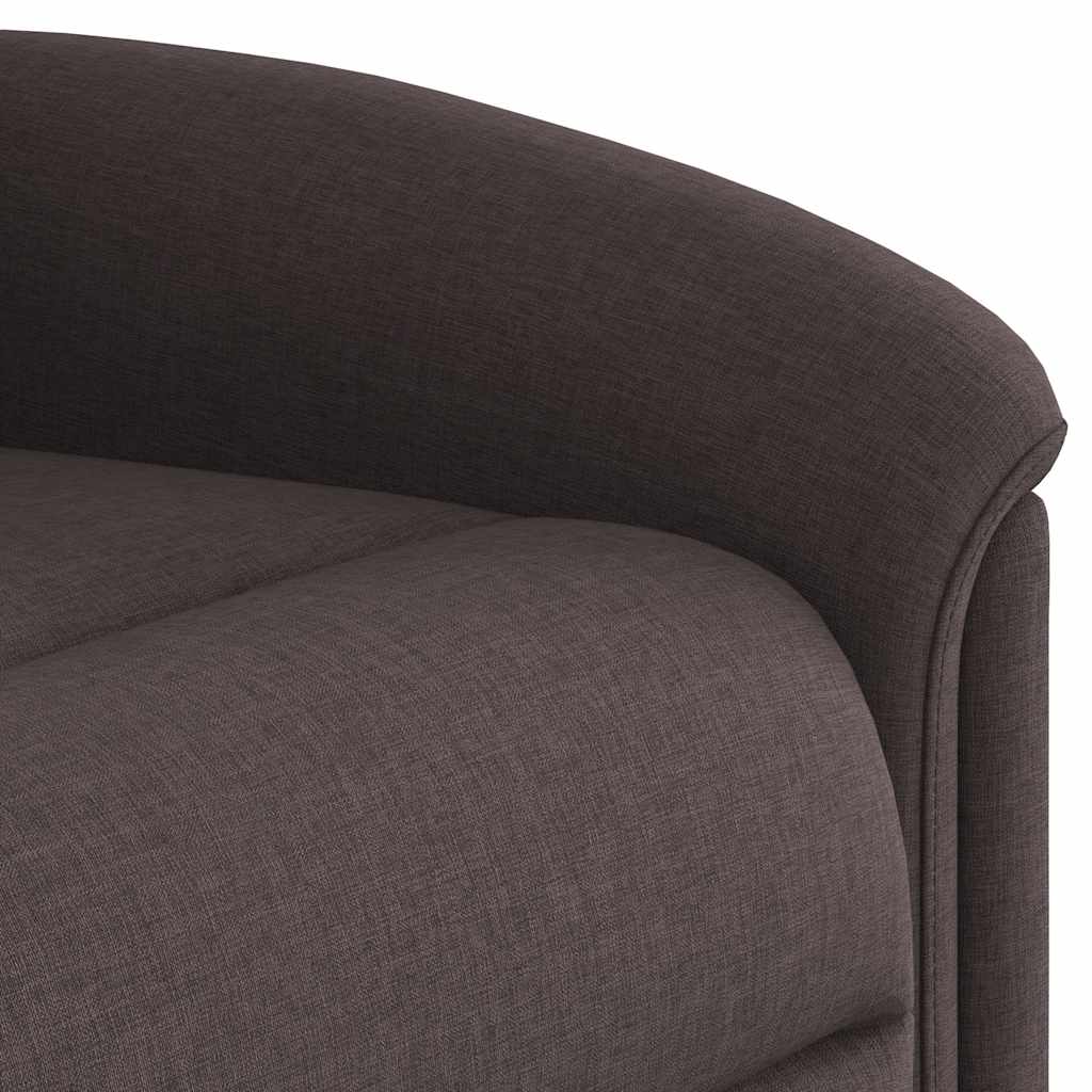 vidaXL Fauteuil relax marron foncé en tissu