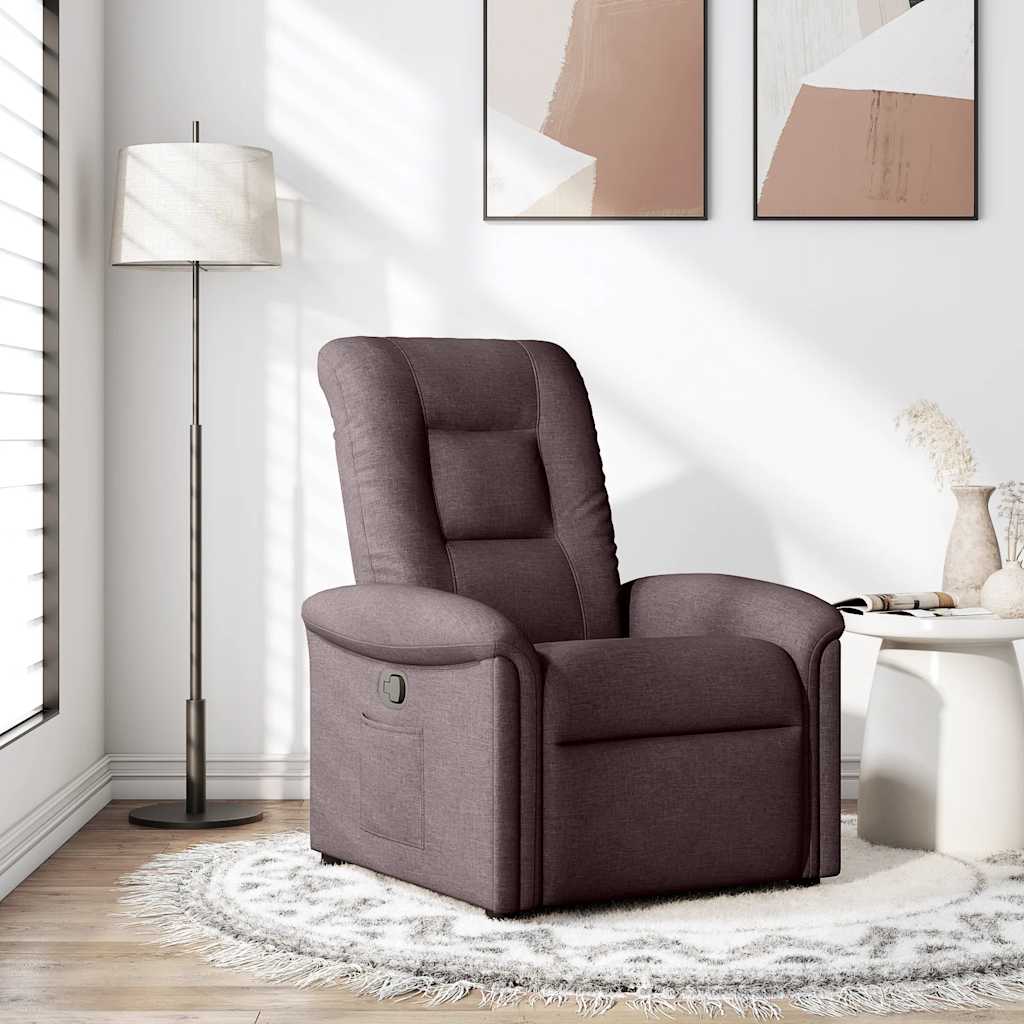 vidaXL Fauteuil relax marron foncé en tissu