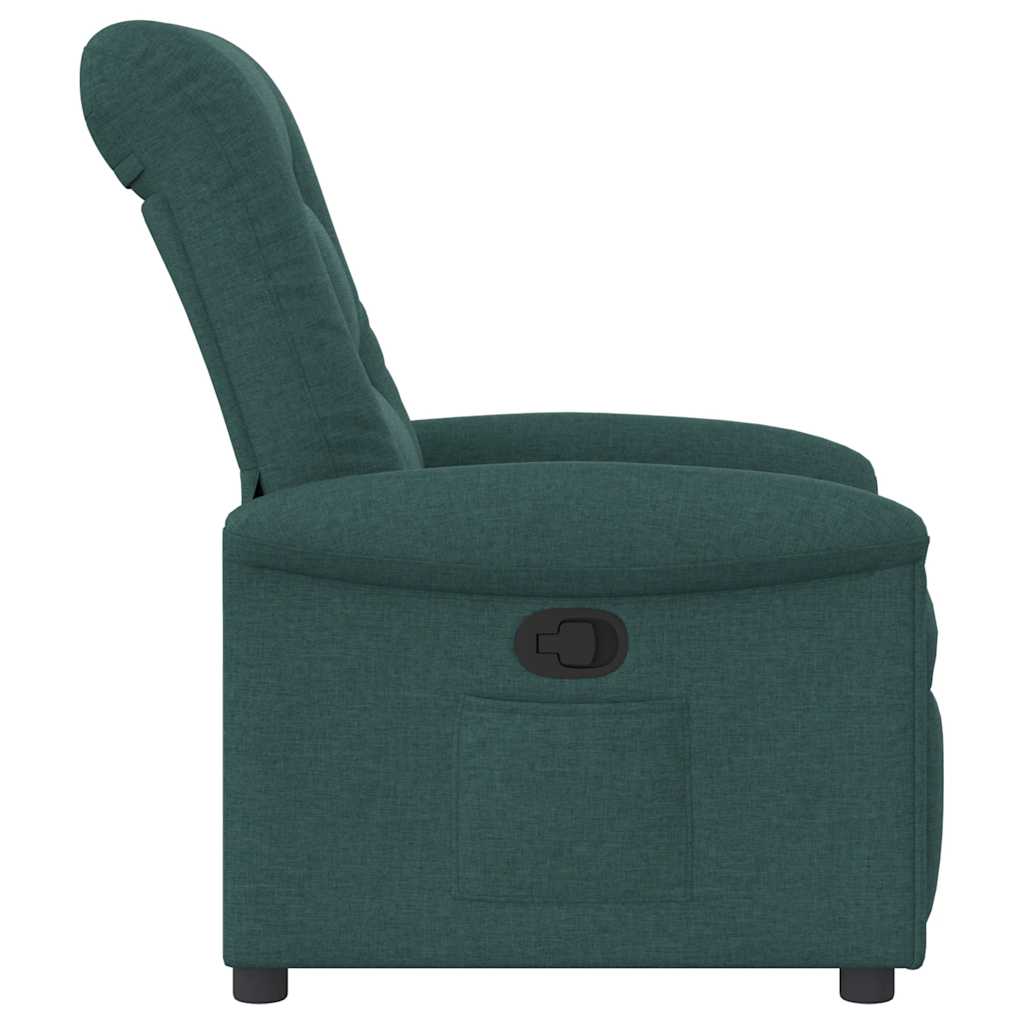 vidaXL Fauteuil relax vert foncé en tissu