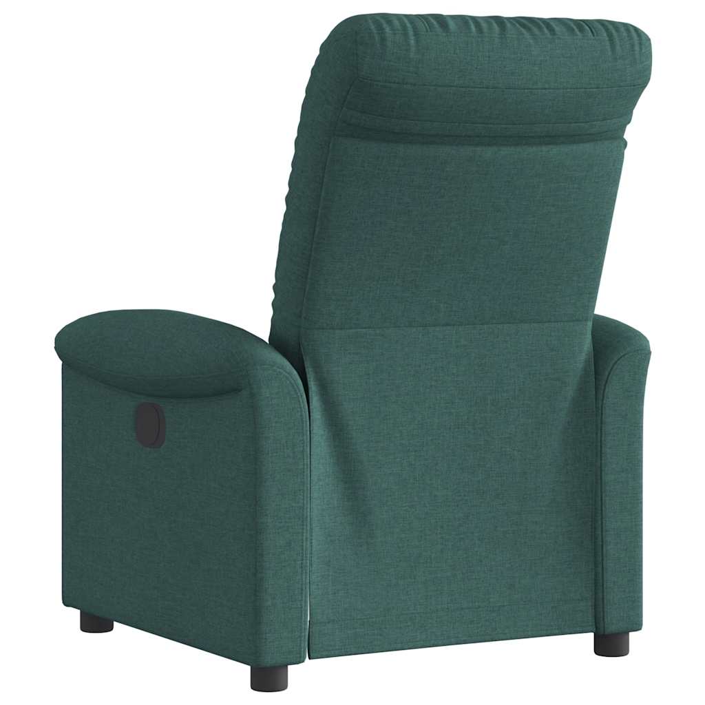 vidaXL Fauteuil relax vert foncé en tissu
