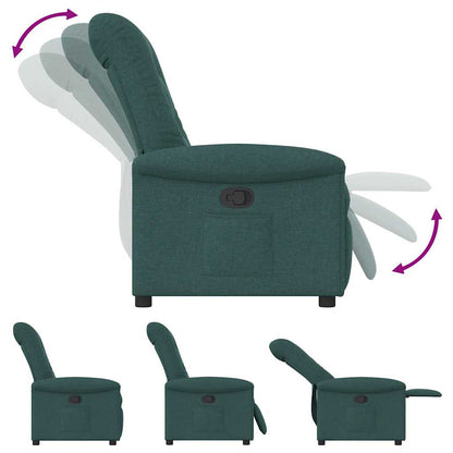 vidaXL Fauteuil relax vert foncé en tissu