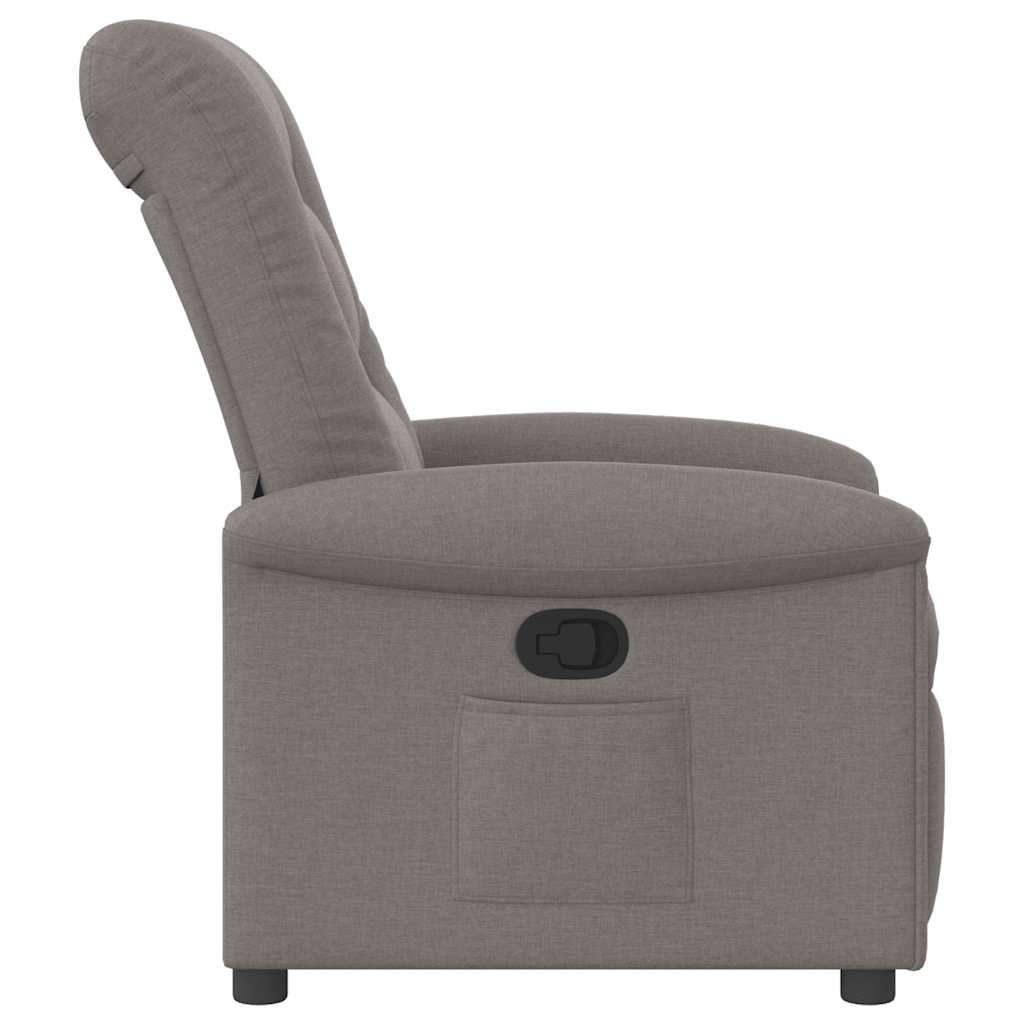 vidaXL Fauteuil relax Taupe Tissu