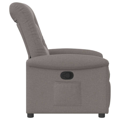 vidaXL Fauteuil relax Taupe Tissu