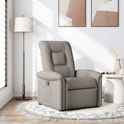 vidaXL Fauteuil relax Taupe Tissu