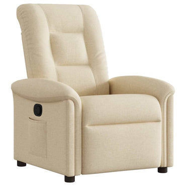 vidaXL Fauteuil relax crème tissu