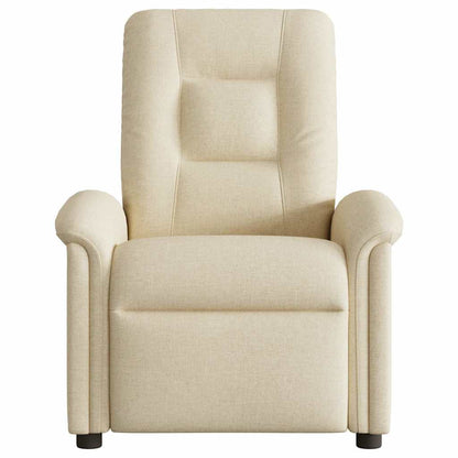 vidaXL Fauteuil relax crème tissu