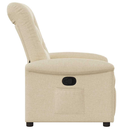 vidaXL Fauteuil relax crème tissu