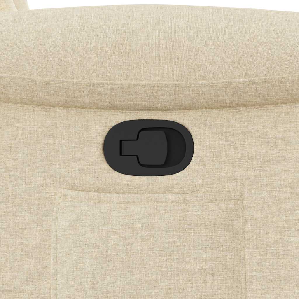 vidaXL Fauteuil relax crème tissu