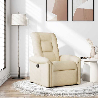 vidaXL Fauteuil relax crème tissu