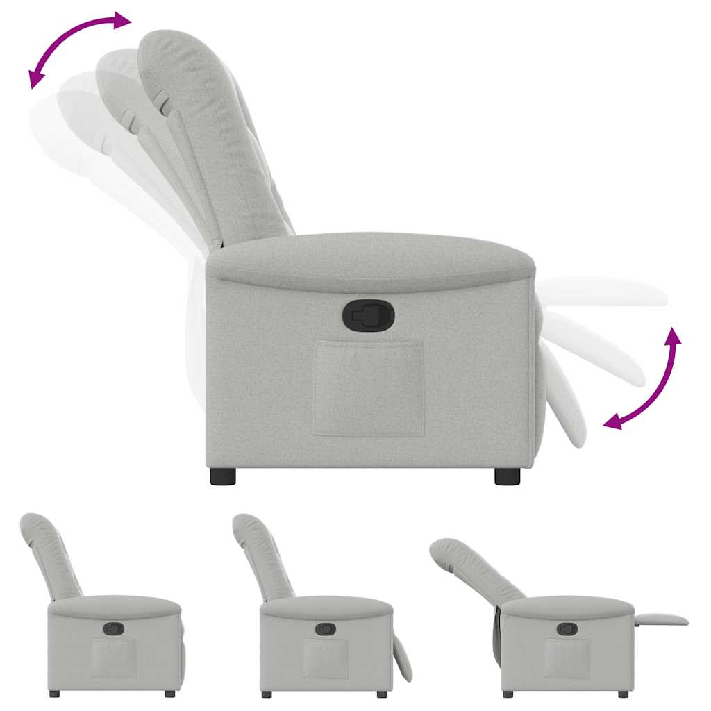 vidaXL Fauteuil relax gris nuage en tissu