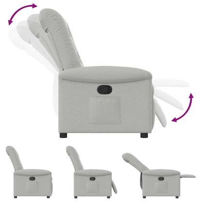 vidaXL Fauteuil relax gris nuage en tissu