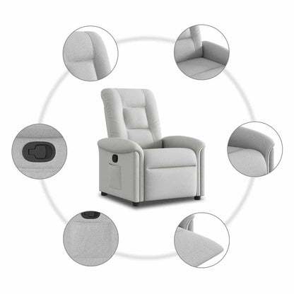 vidaXL Fauteuil relax gris nuage en tissu