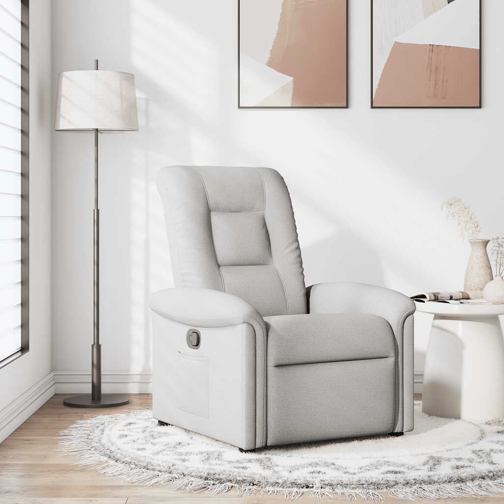vidaXL Fauteuil relax gris nuage en tissu