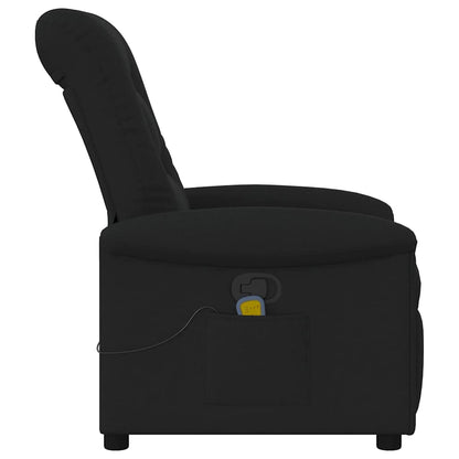 vidaXL Fauteuil de massage en tissu noir