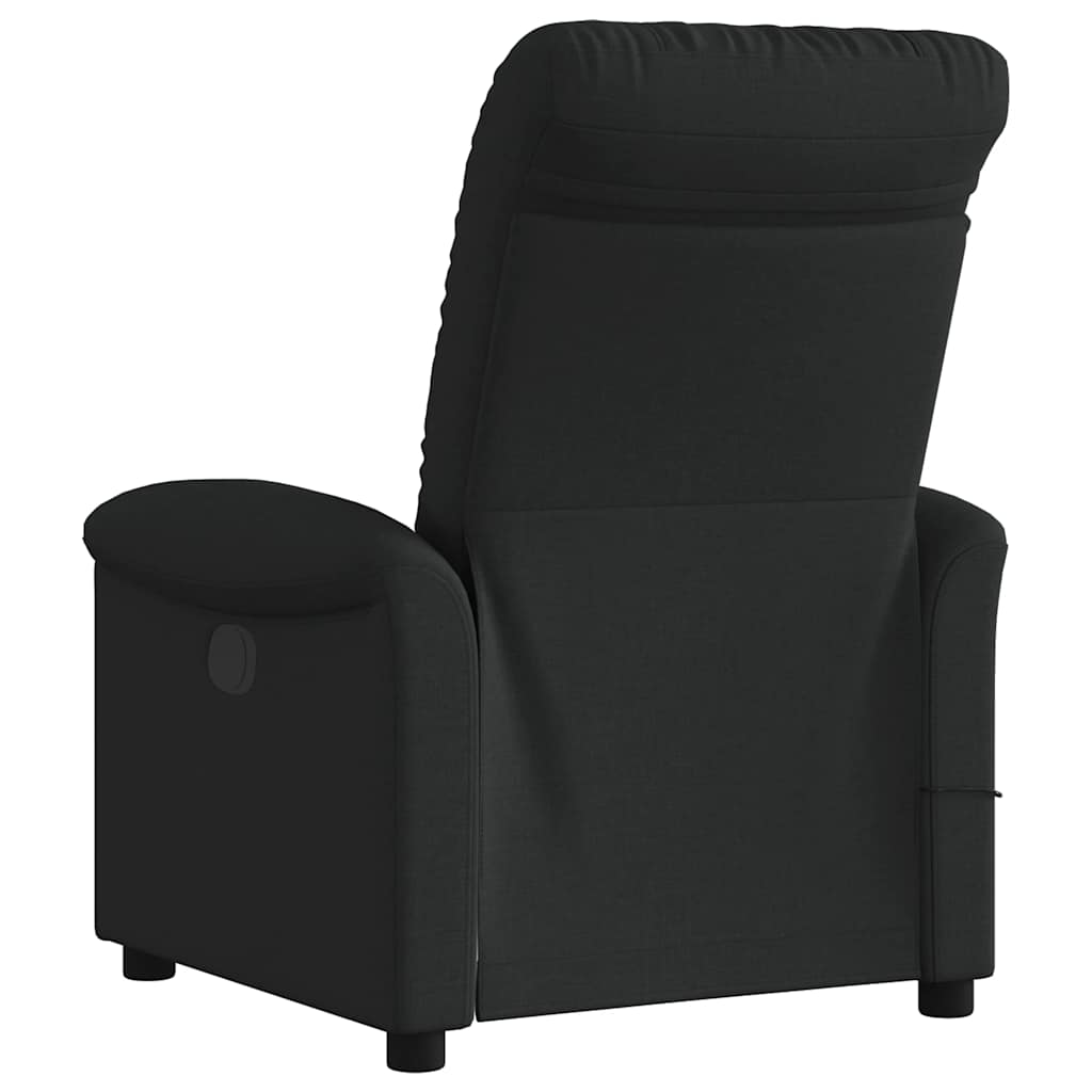 vidaXL Fauteuil de massage en tissu noir