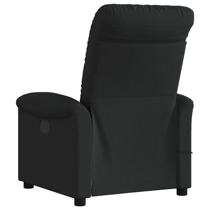 vidaXL Fauteuil de massage en tissu noir