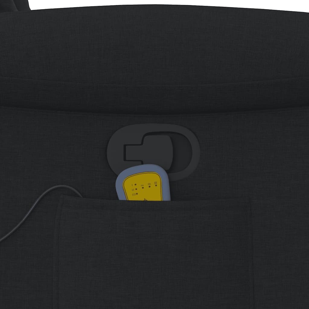 vidaXL Fauteuil de massage en tissu noir