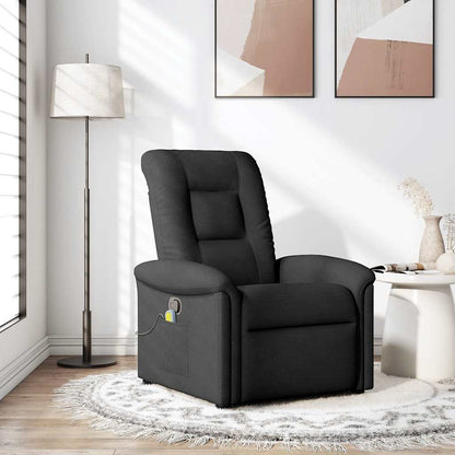 vidaXL Fauteuil de massage en tissu noir
