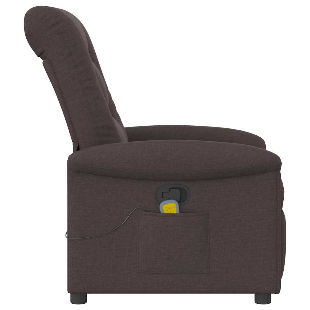 vidaXL Massagesessel Dunkelbraun Stoff