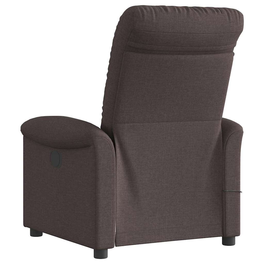 vidaXL Massagesessel Dunkelbraun Stoff