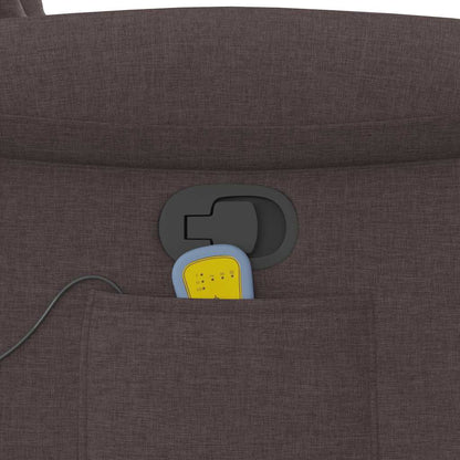 vidaXL Massagesessel Dunkelbraun Stoff