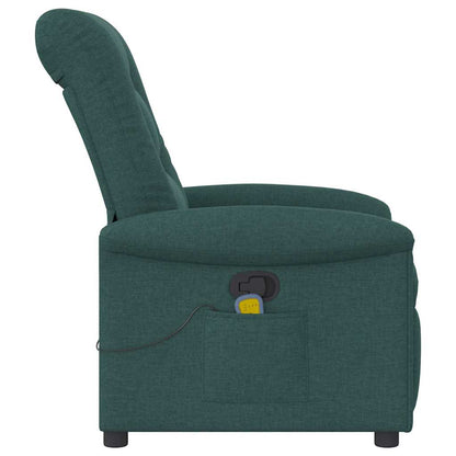 vidaXL Massagesessel Dunkelgrün Stoff