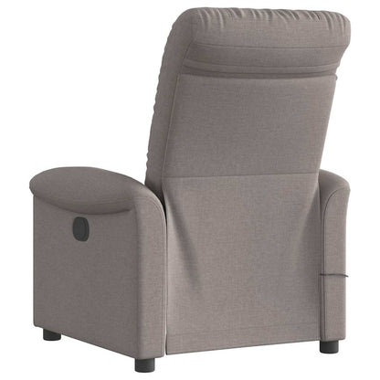 vidaXL Fauteuil de massage taupe en tissu