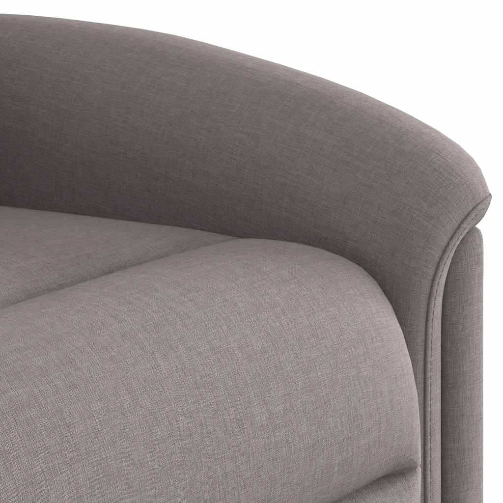 vidaXL Fauteuil de massage taupe en tissu