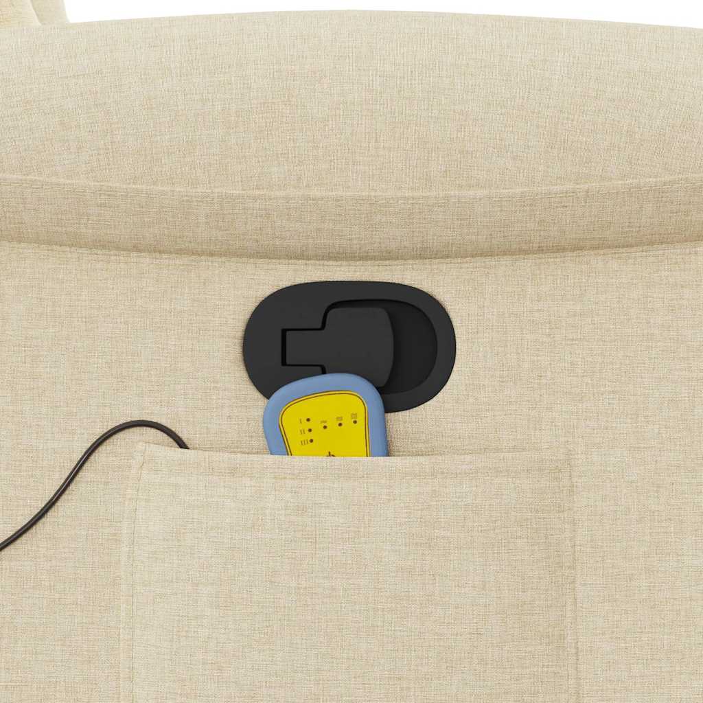 Massagesessel Creme Stoff