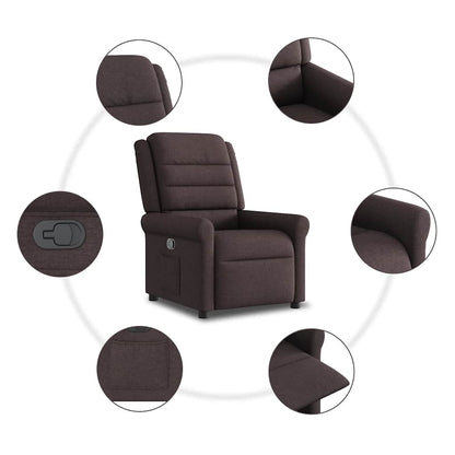 vidaXL Relaxsessel Dunkelbraun Stoff