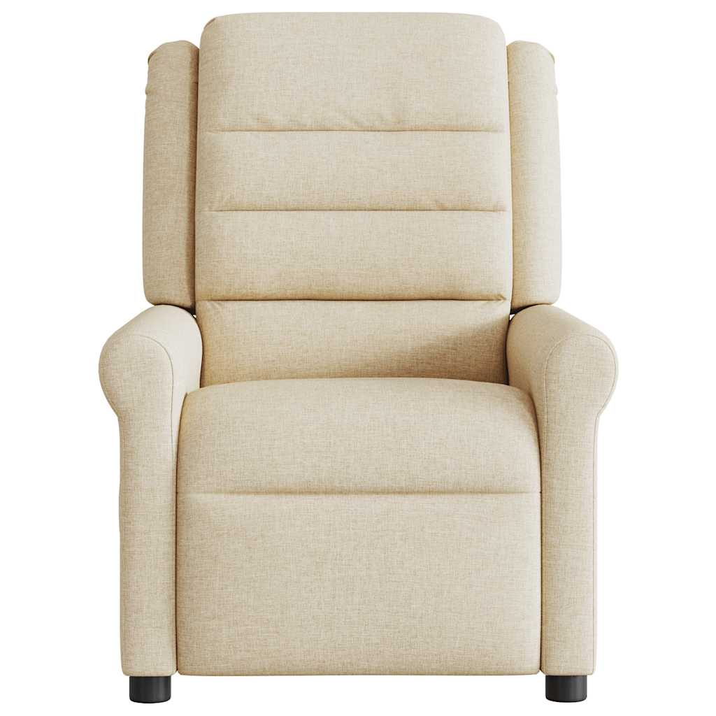 vidaXL Fauteuil relax crème tissu