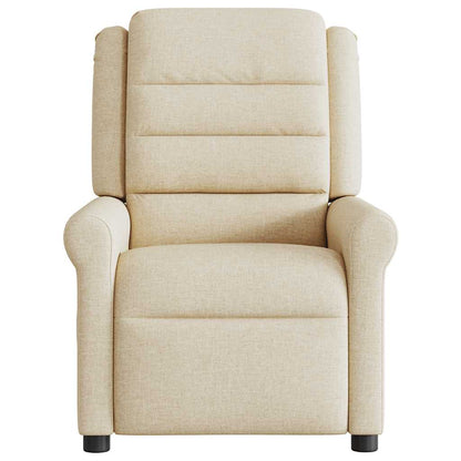 vidaXL Fauteuil relax crème tissu