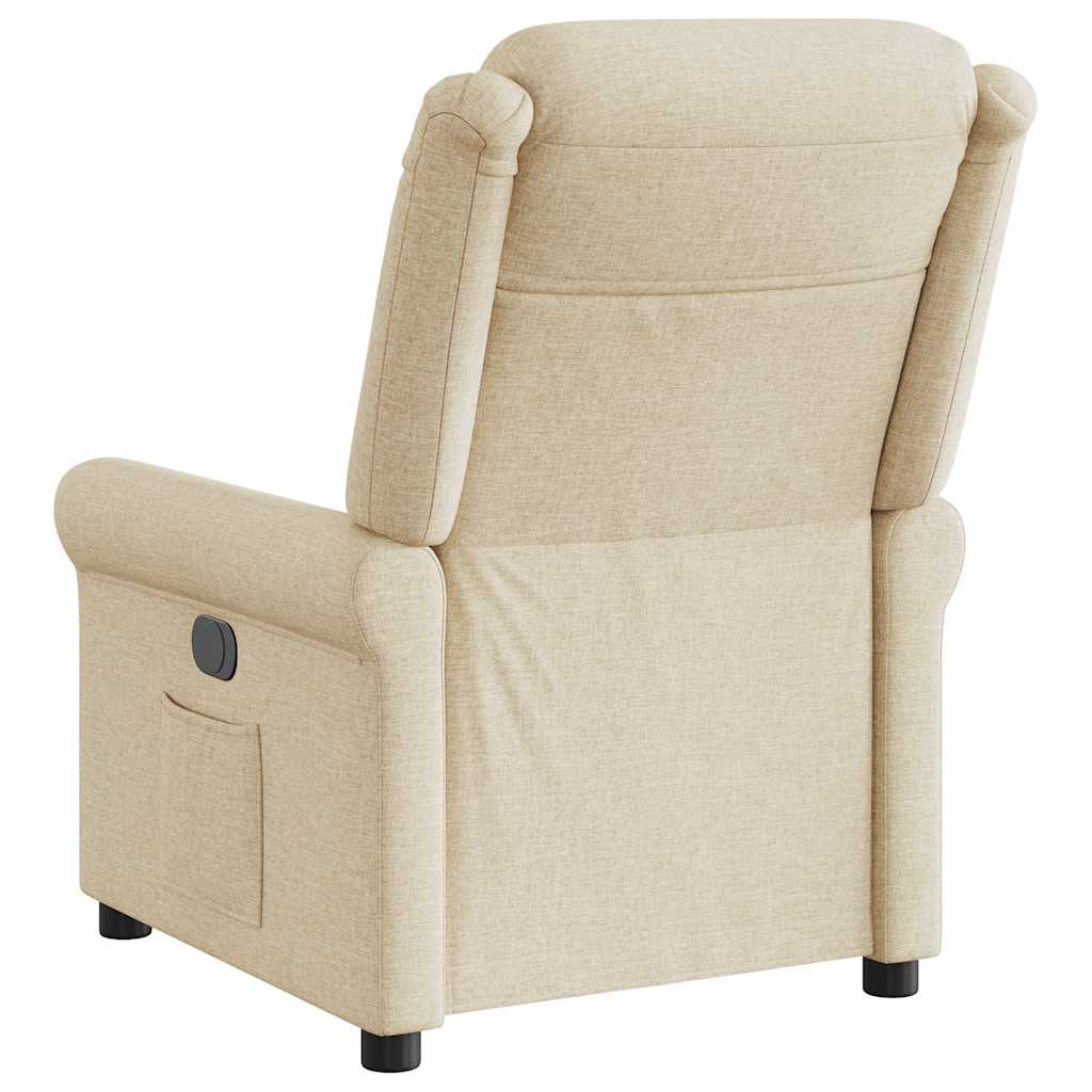 vidaXL Fauteuil relax crème tissu