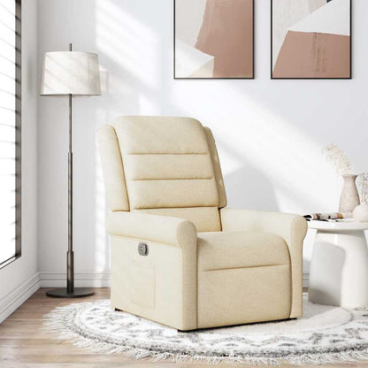 vidaXL Fauteuil relax crème tissu