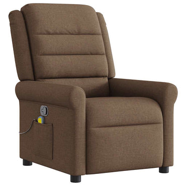 vidaXL Massagesessel Braun Stoff