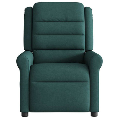 vidaXL Fauteuil de massage tissu vert foncé