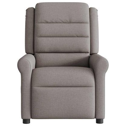 vidaXL Fauteuil de massage taupe en tissu