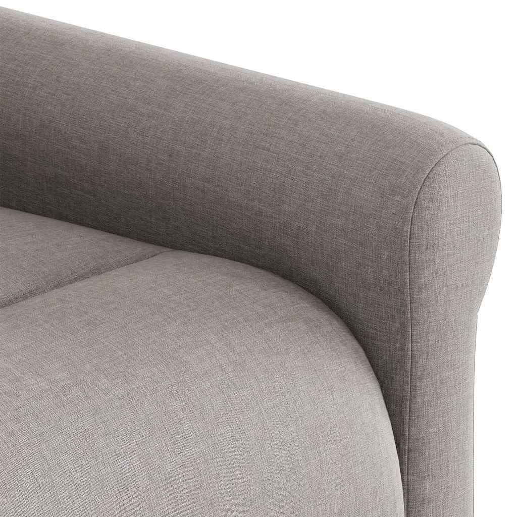 vidaXL Fauteuil de massage taupe en tissu