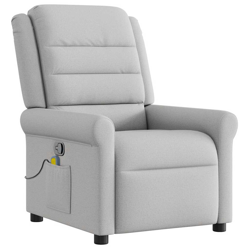 vidaXL Massagesessel Wolkengrau Stoff