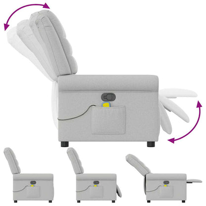 vidaXL Massagesessel Wolkengrau Stoff
