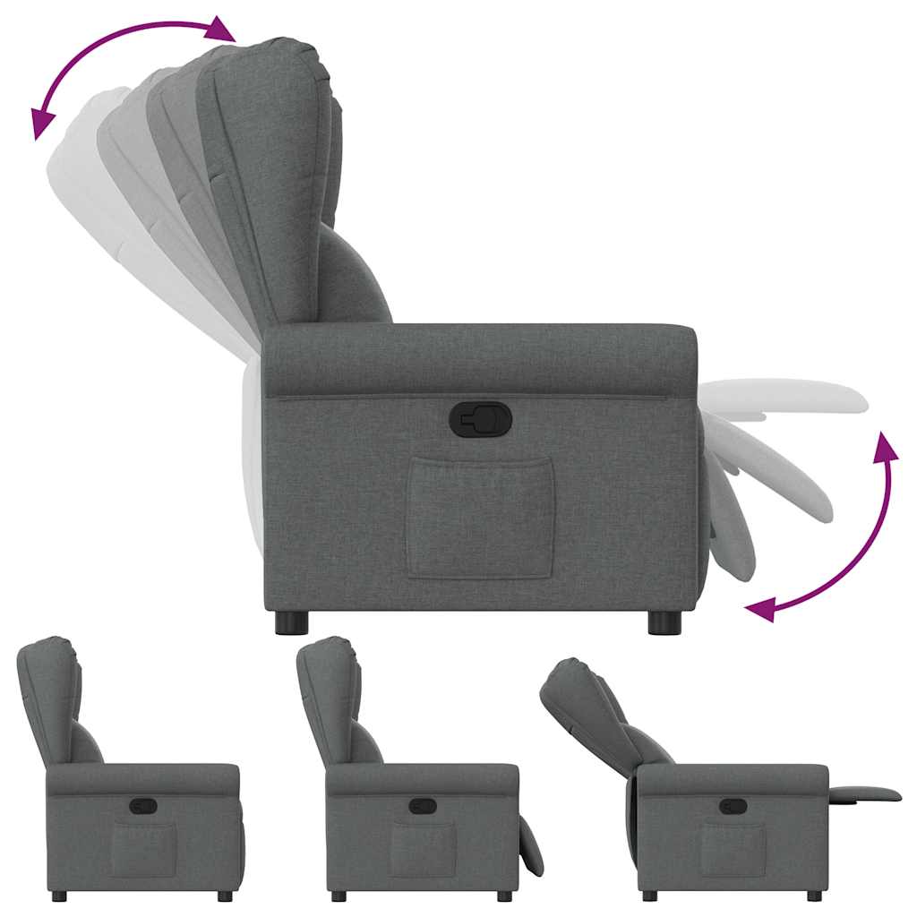 vidaXL Relaxsessel Dunkelgrau Stoff