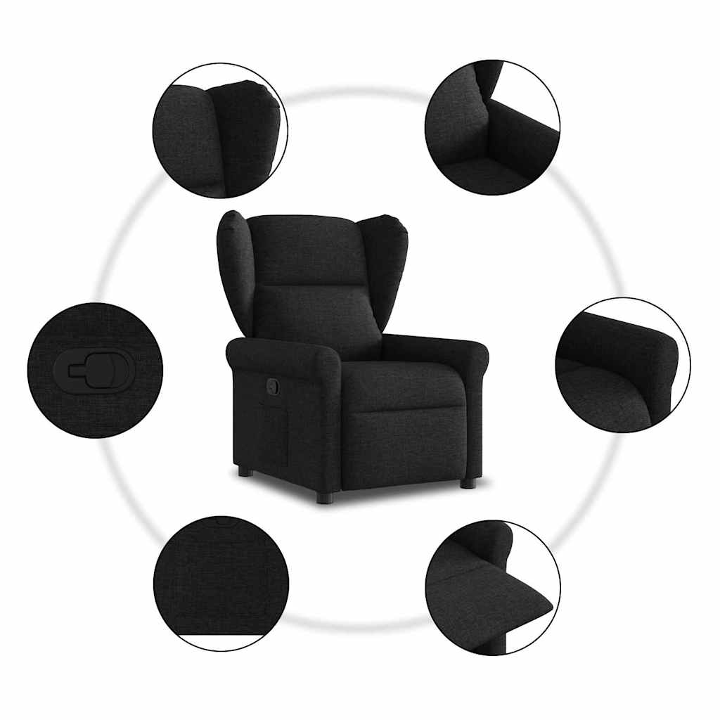 vidaXL Relaxsessel Schwarz Stoff